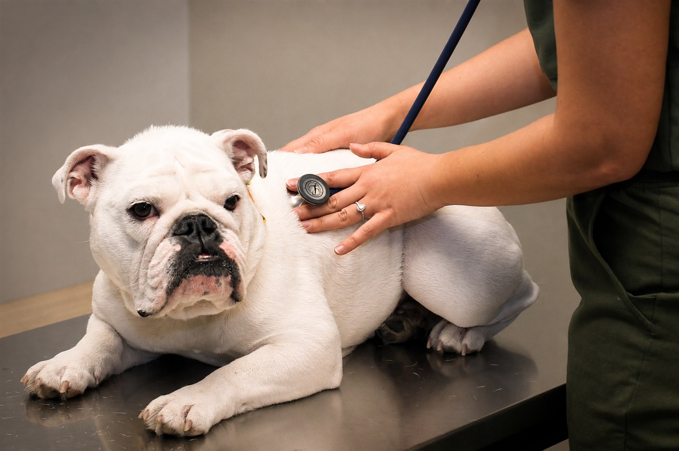 Vétérinaire en consultation avec un chien ou un chat à la Clinique Vétérinaire de Coaticook